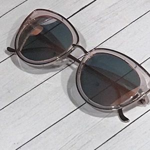 Rose gold / Pink retro sunglasses